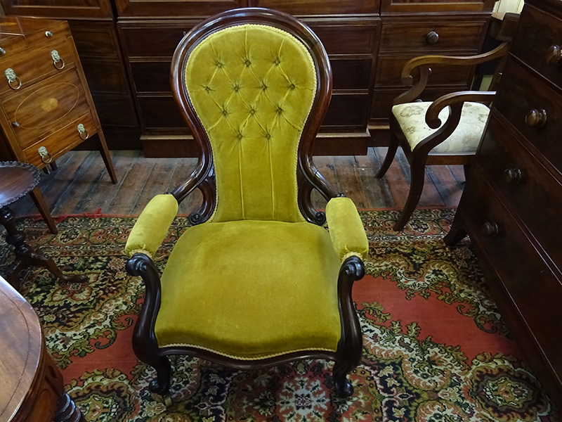 Victorian rosewood gentlemans chair
